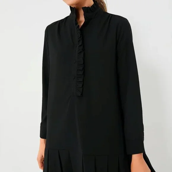 NWT Tuckernuck Black Crepe Tate Dress M - Picture 2 of 4